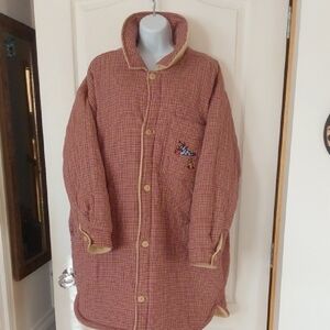 Obey Red Checkered Reversible Teddy Jacket